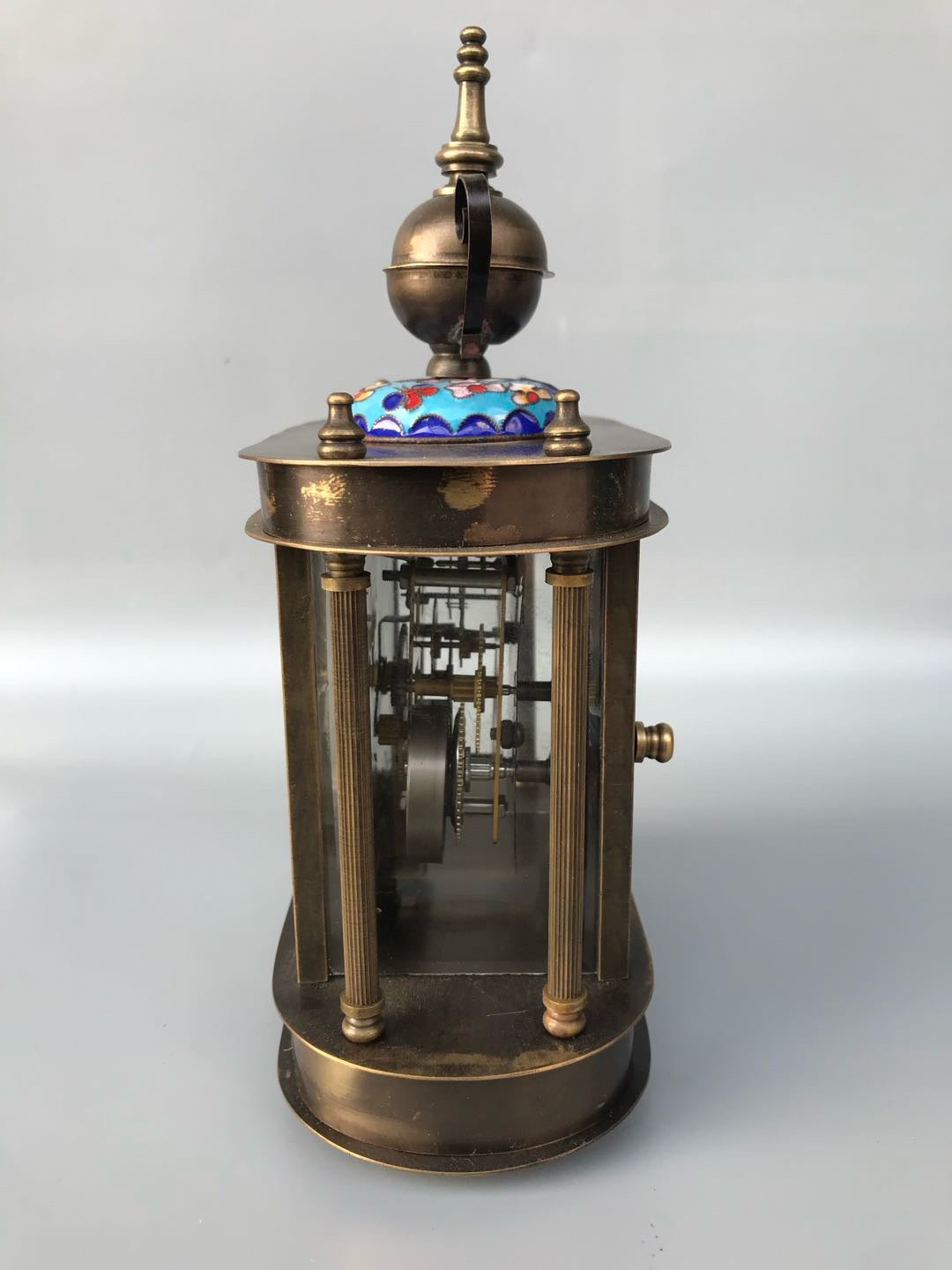 Pure copper mechanical old clock