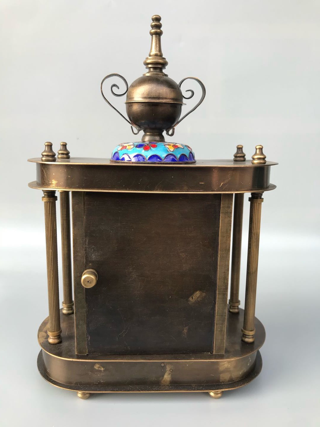 Pure copper mechanical old clock