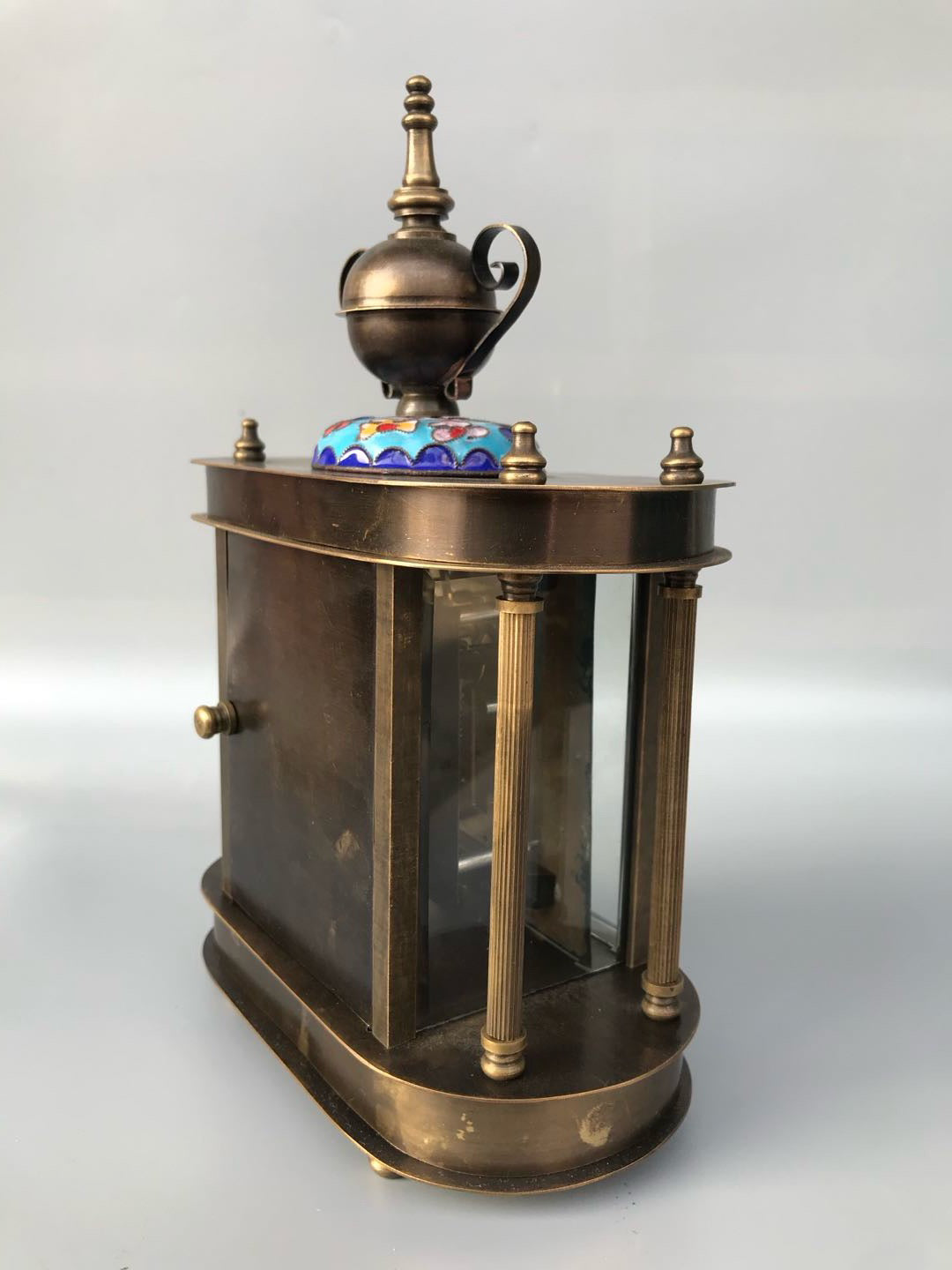 Pure copper mechanical old clock