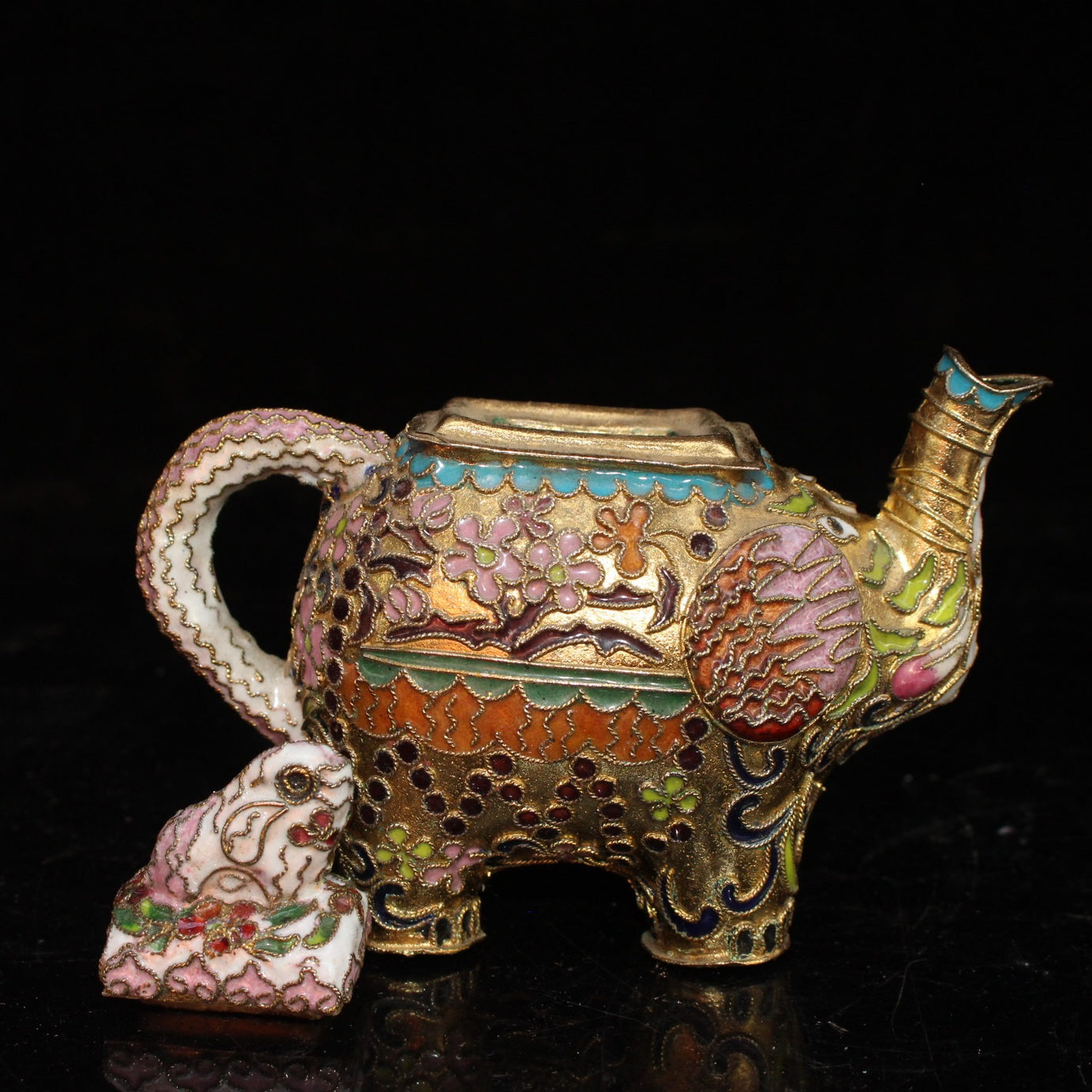 Pure copper cloisonne wine pot ornament