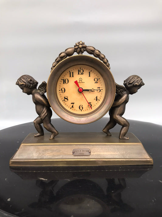 Pure copper double child mechanical clock