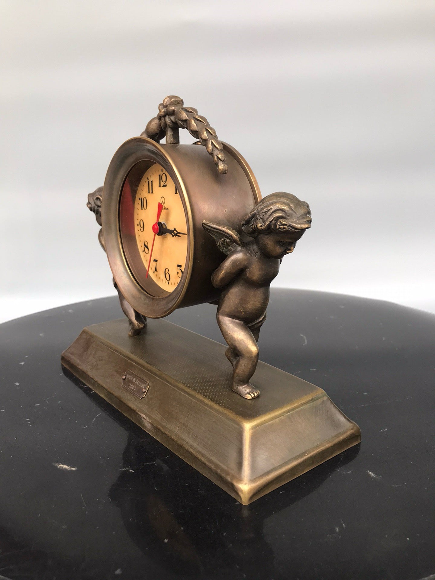 Pure copper double child mechanical clock