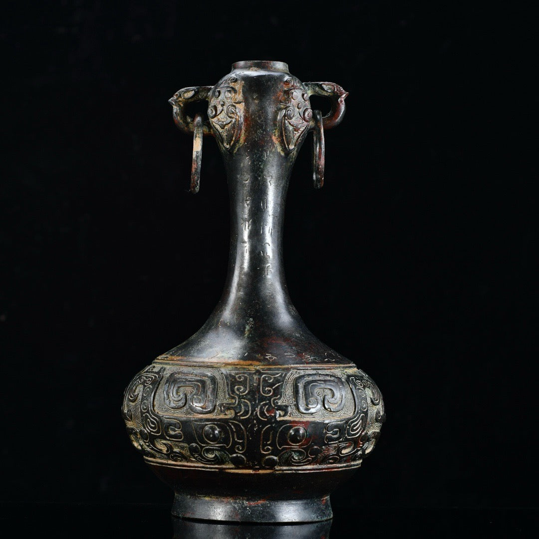 Chinese Antique Bronze Garlic Bottle