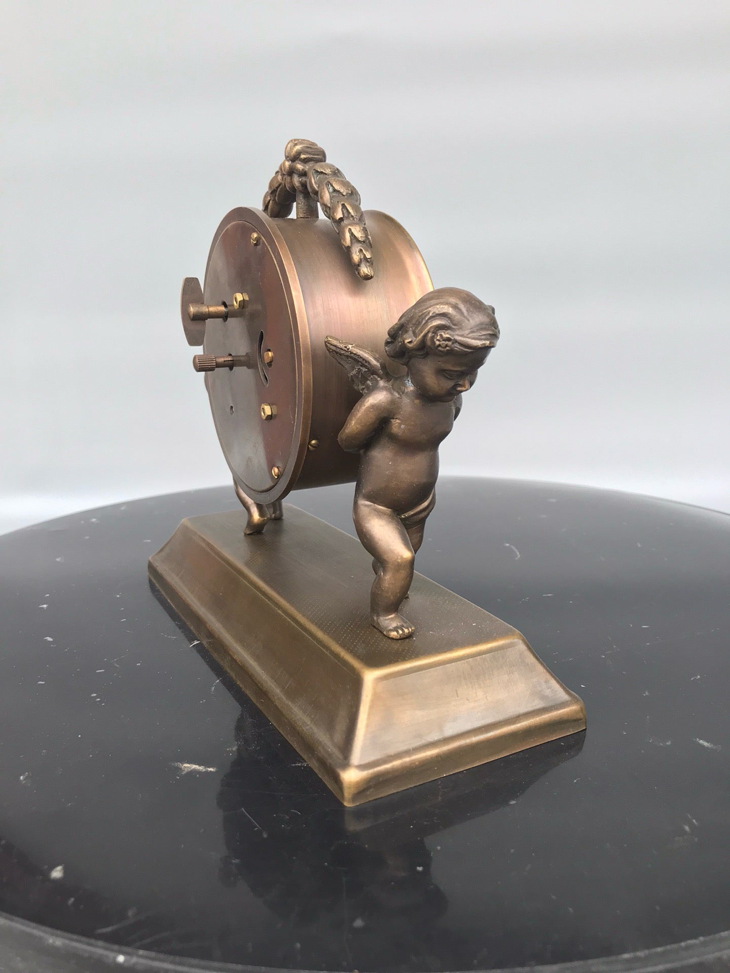 Pure copper double child mechanical clock
