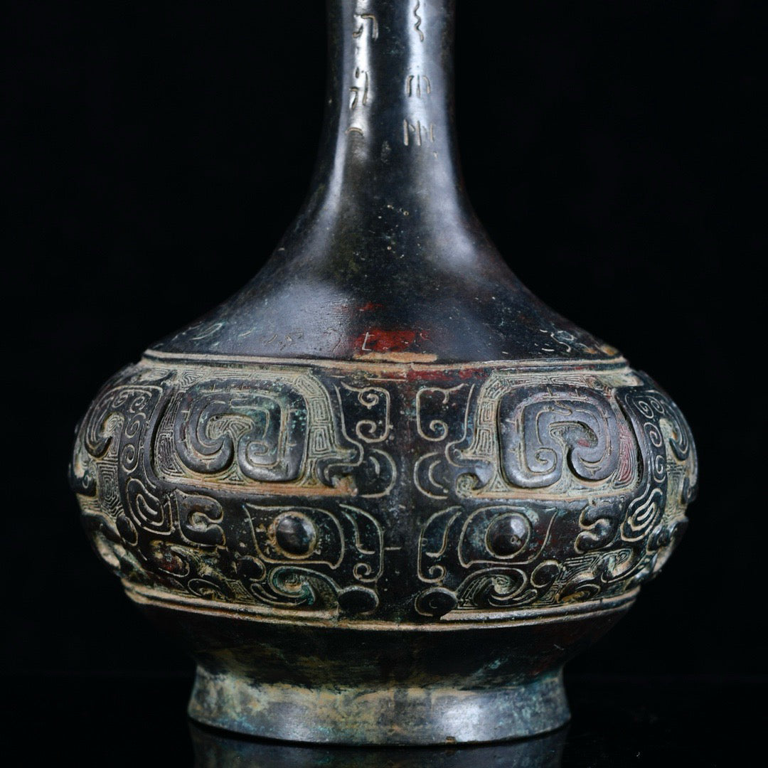 Chinese Antique Bronze Garlic Bottle