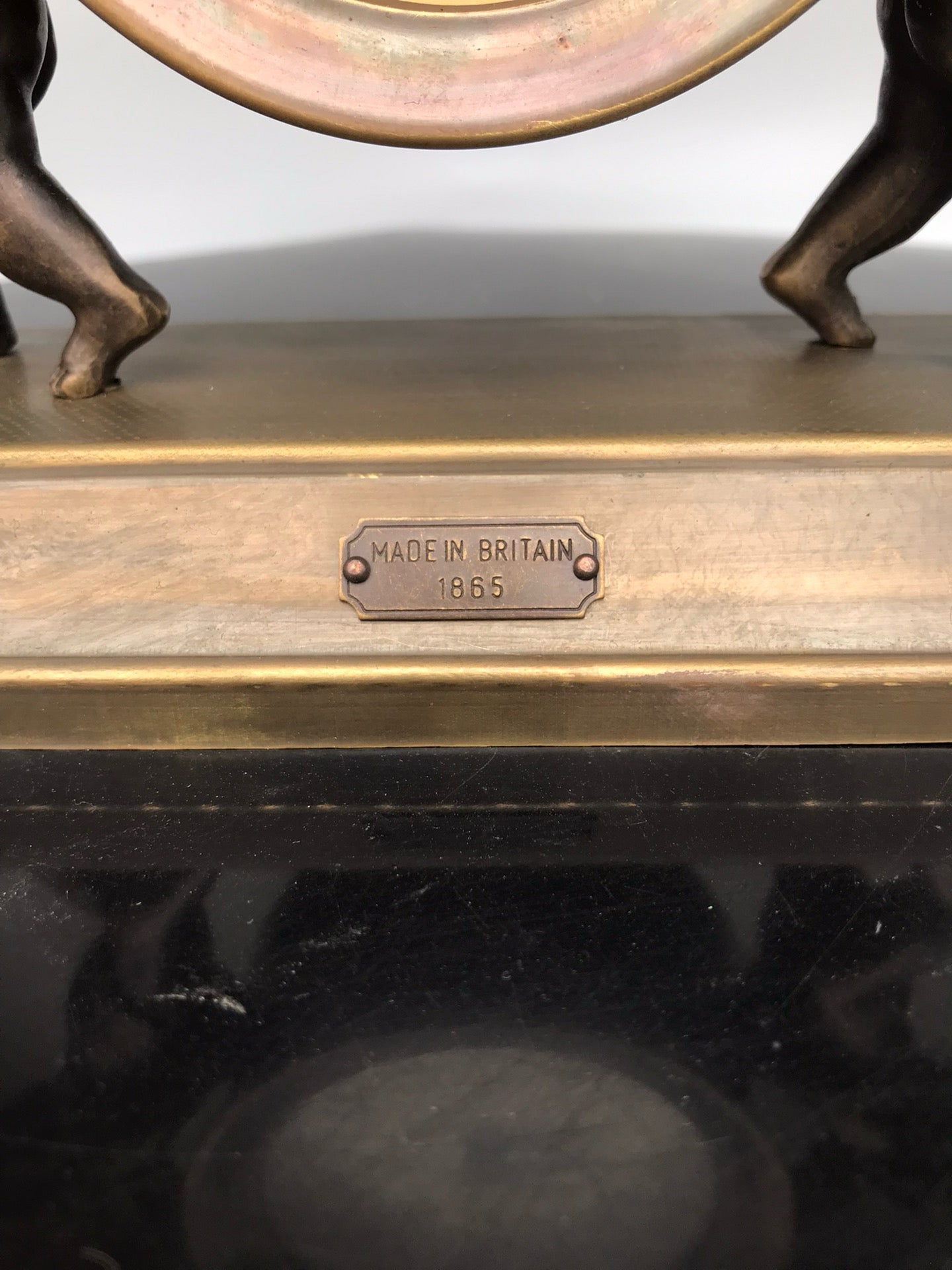 Pure copper double child mechanical clock