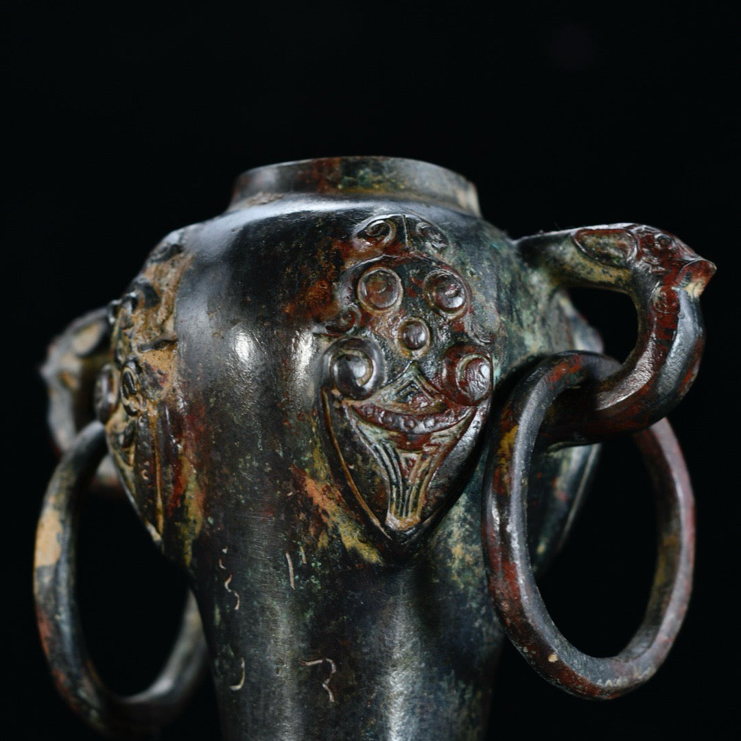 Chinese Antique Bronze Garlic Bottle