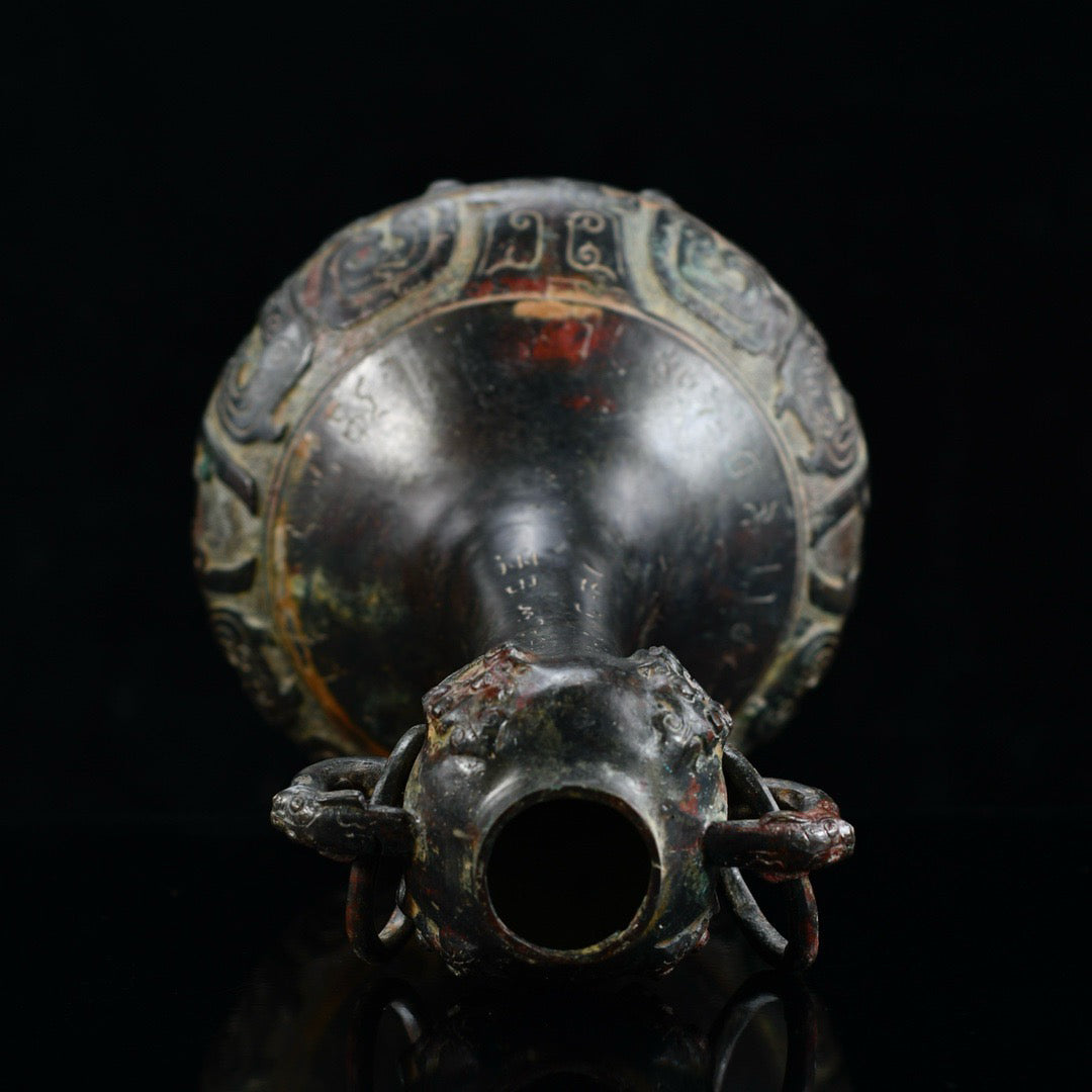 Chinese Antique Bronze Garlic Bottle