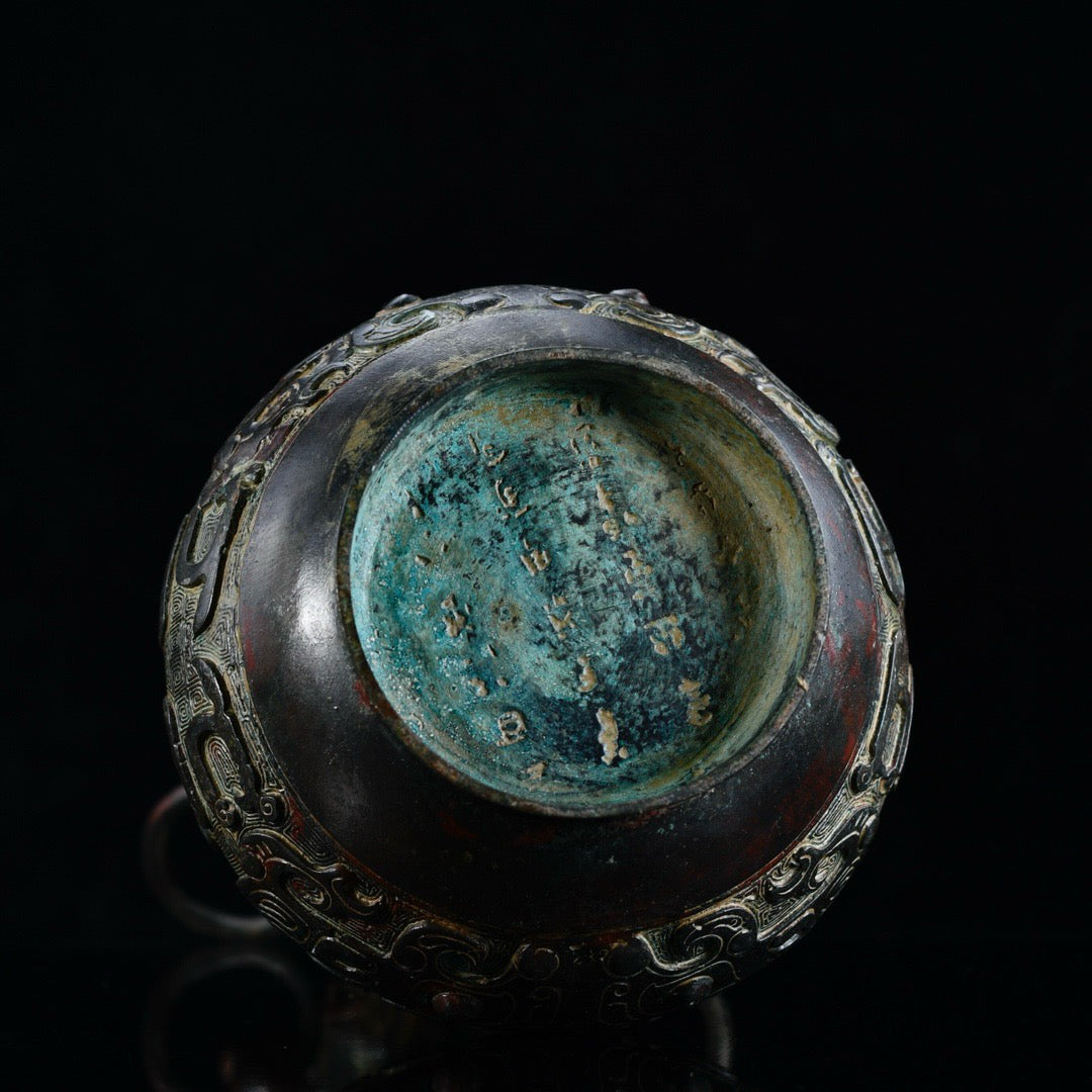 Chinese Antique Bronze Garlic Bottle