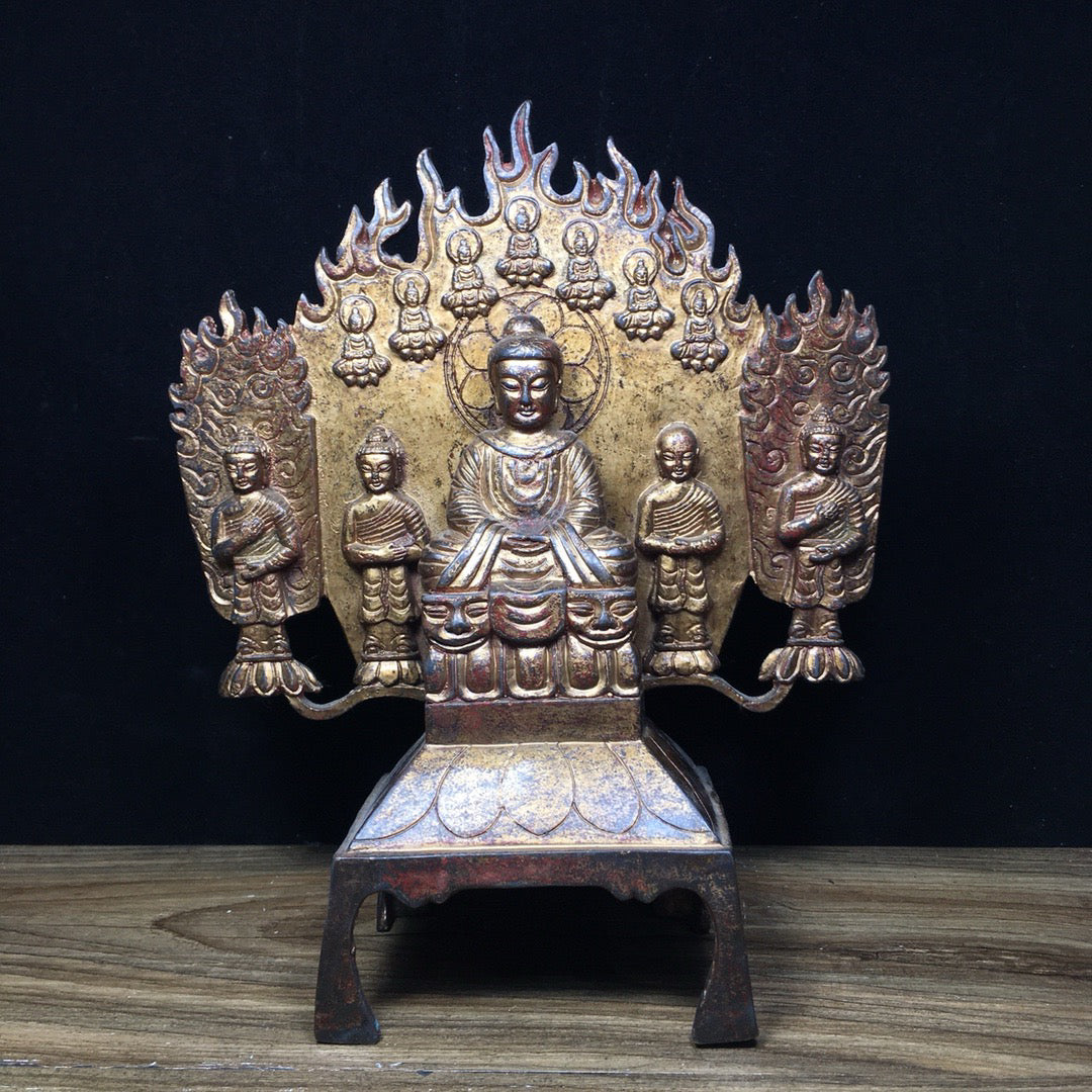 Chinese antique pure copper Buddha statue