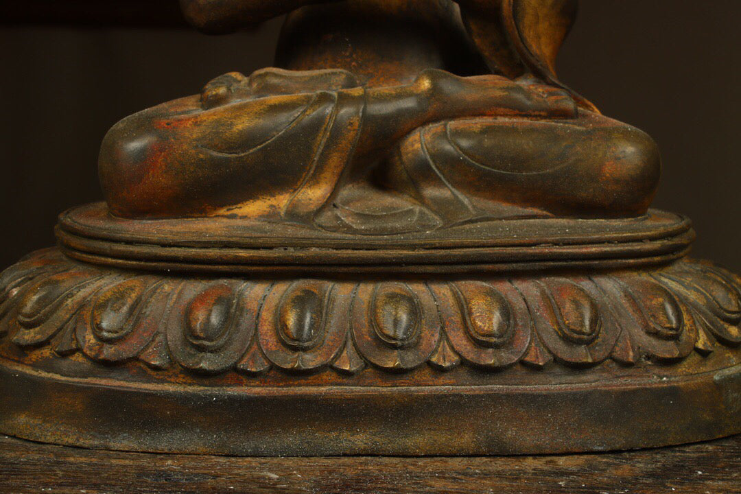 Chinese antique pure copper statue of the Great Sun Buddha