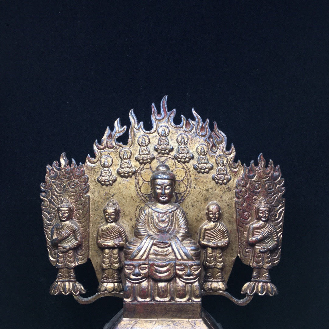 Chinese antique pure copper Buddha statue