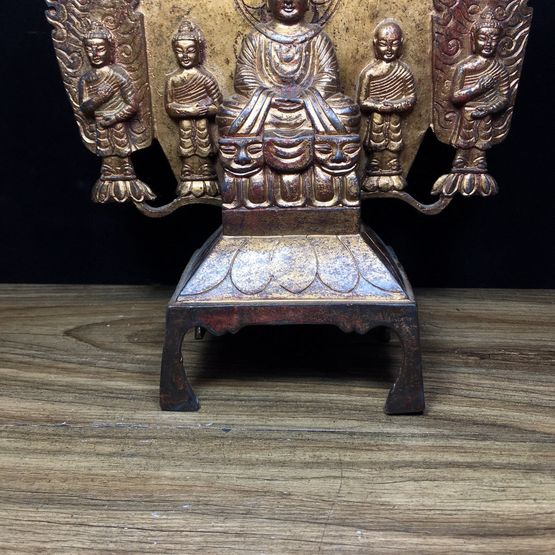 Chinese antique pure copper Buddha statue