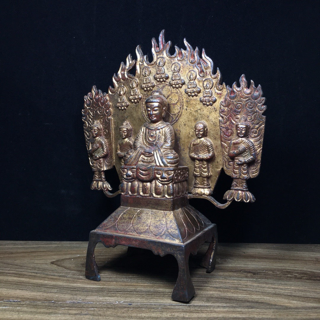 Chinese antique pure copper Buddha statue
