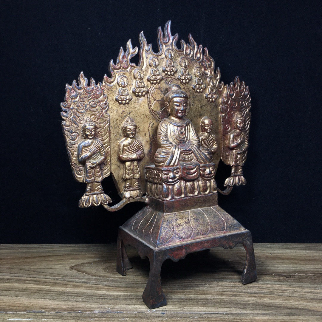 Chinese antique pure copper Buddha statue