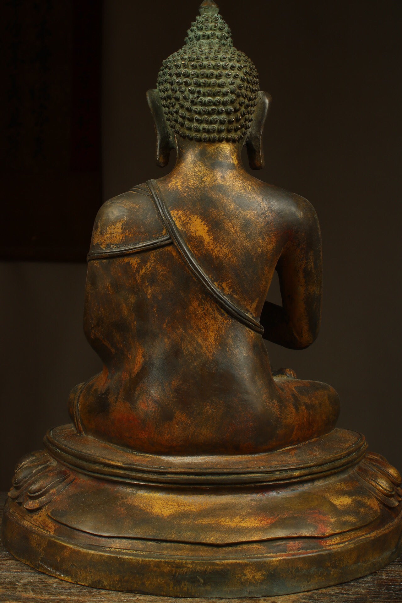 Chinese antique pure copper statue of the Great Sun Buddha