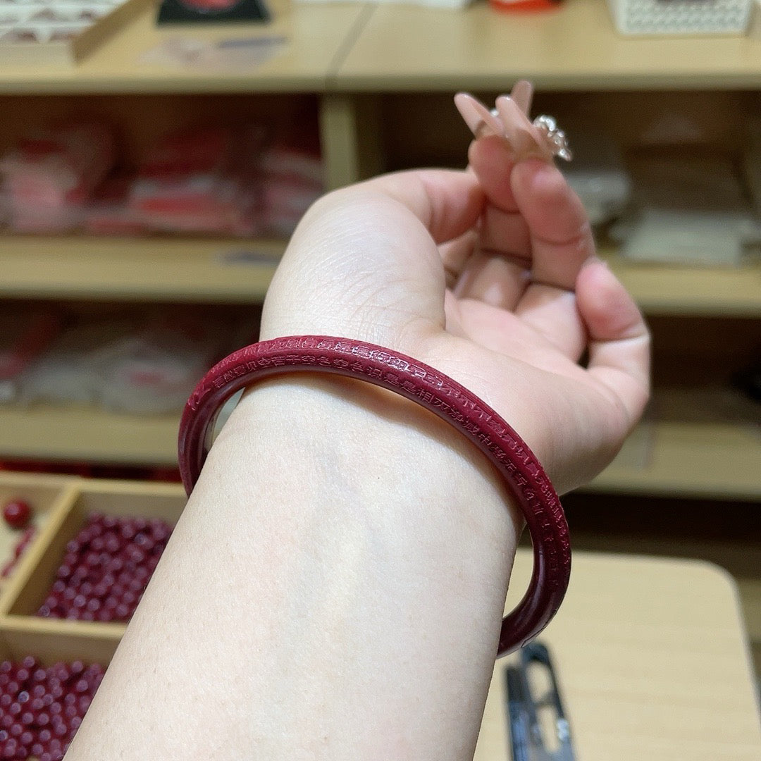 Vermilion Sand Purple Sand Outer Carved Heart Sutra Bracelet