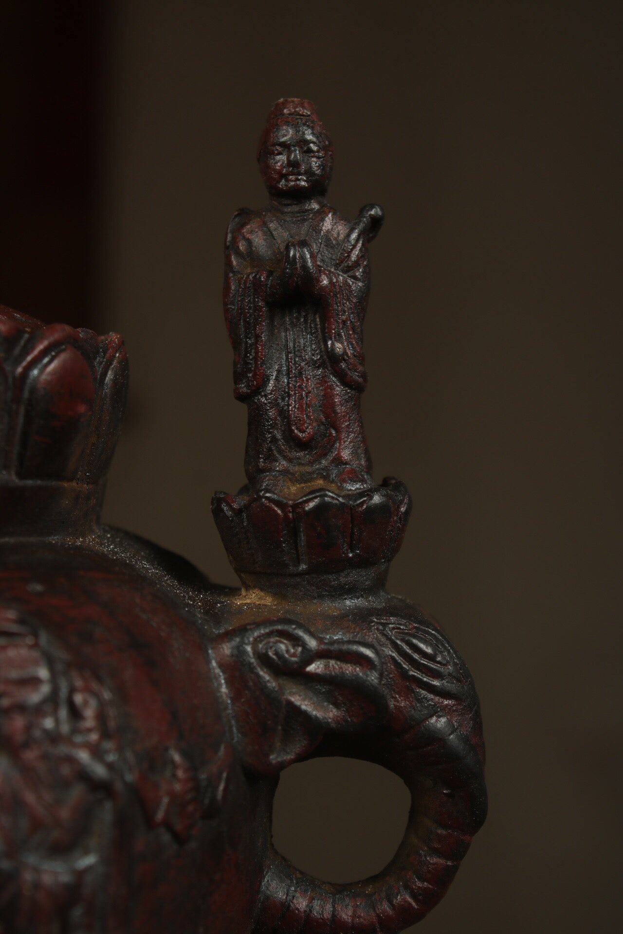 Chinese Antique Pure Copper Eight Immortals Cross the Sea Incense Burner