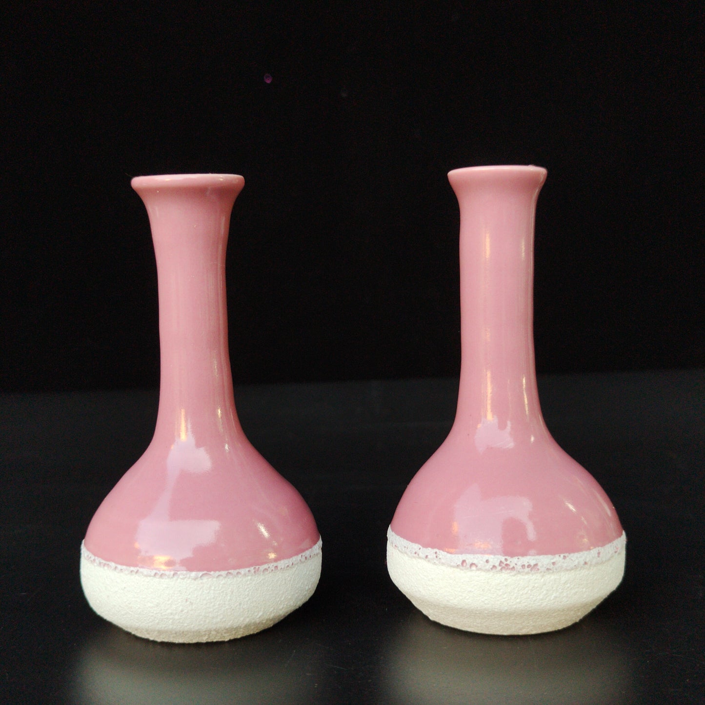 A pair of ceramic vases for home decoration,