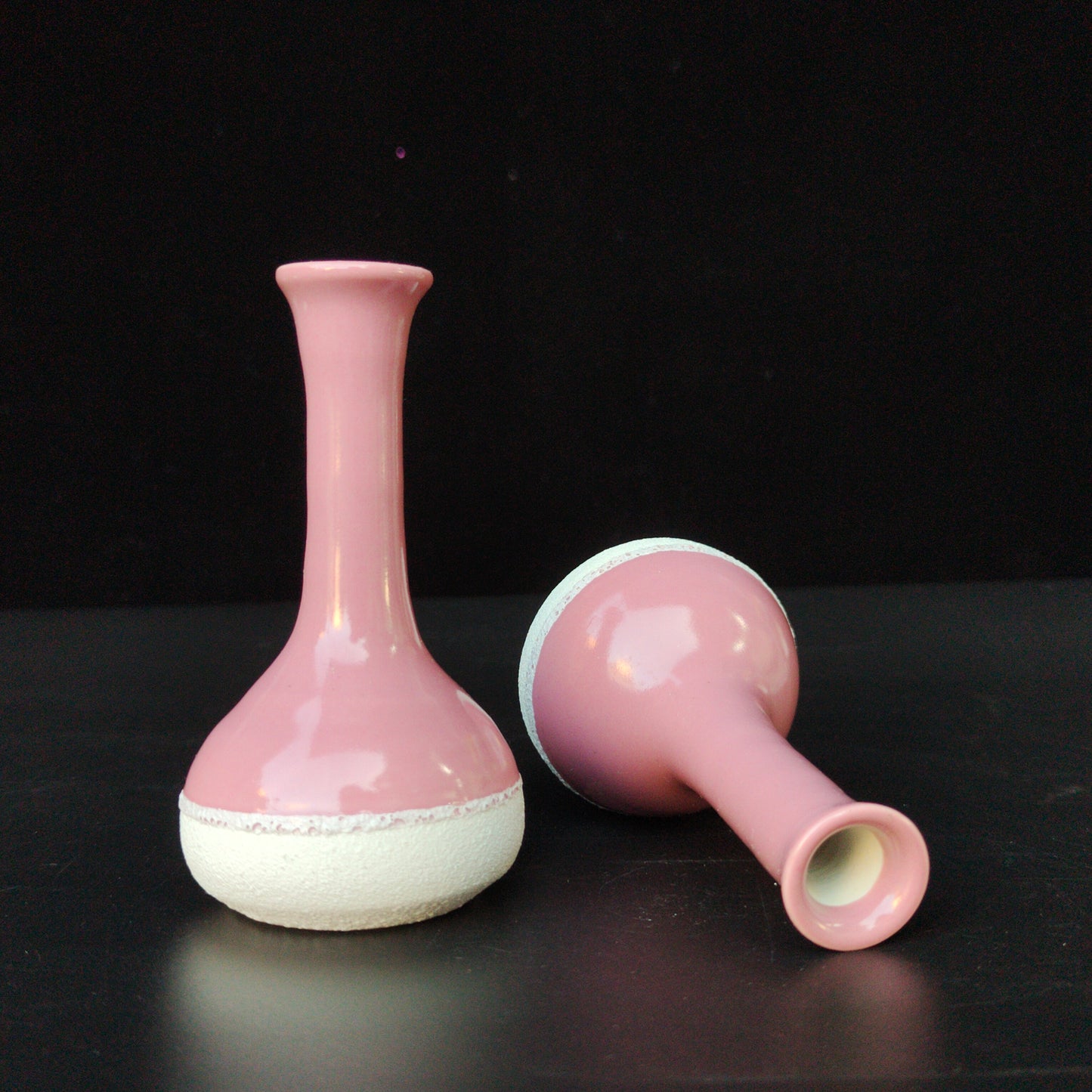 A pair of ceramic vases for home decoration,