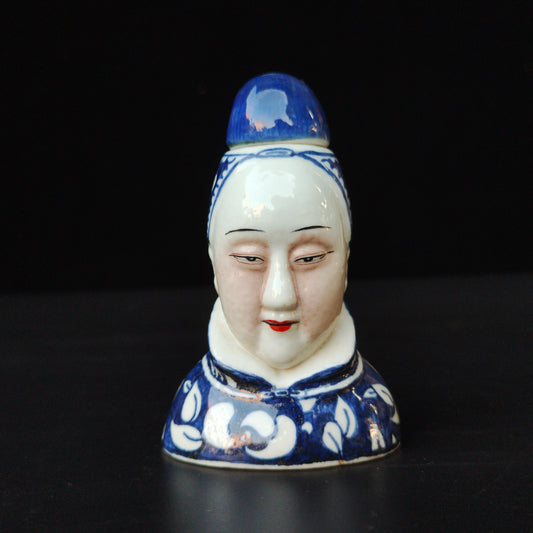 Chinese Antique Cixi Old Blue and White Snuff bottle Jewelry Collection