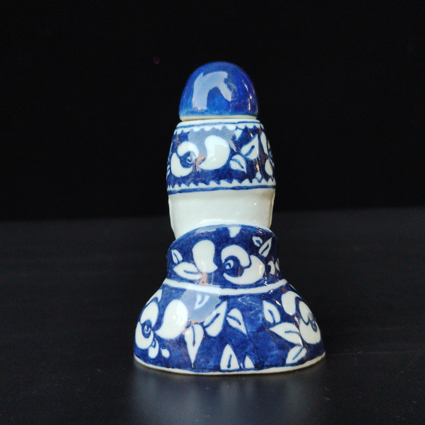 Chinese Antique Cixi Old Blue and White Snuff bottle Jewelry Collection