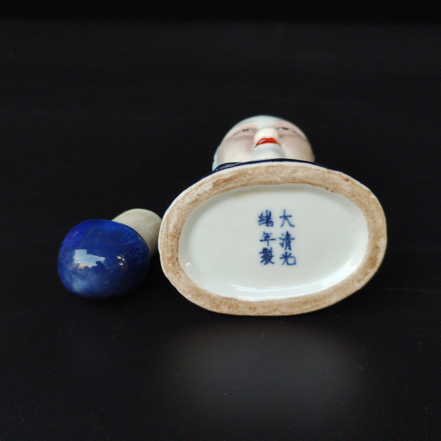 Chinese Antique Cixi Old Blue and White Snuff bottle Jewelry Collection