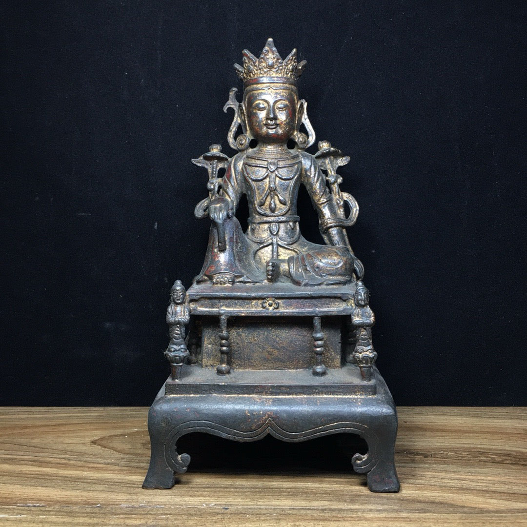 Chinese Antique Pure Copper Free Guanyin