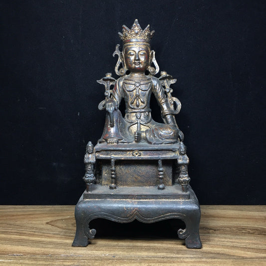Chinese Antique Pure Copper Free Guanyin