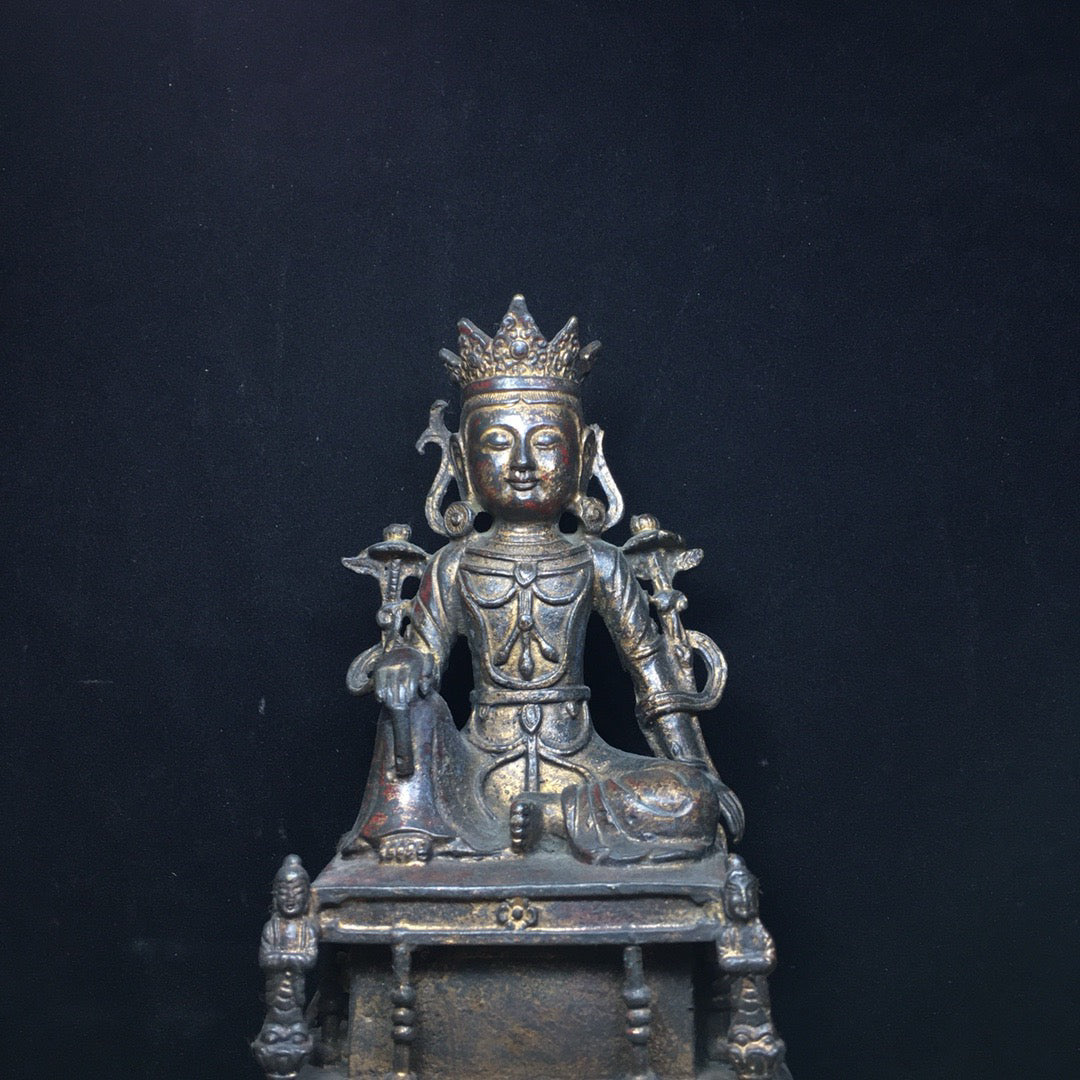 Chinese Antique Pure Copper Free Guanyin