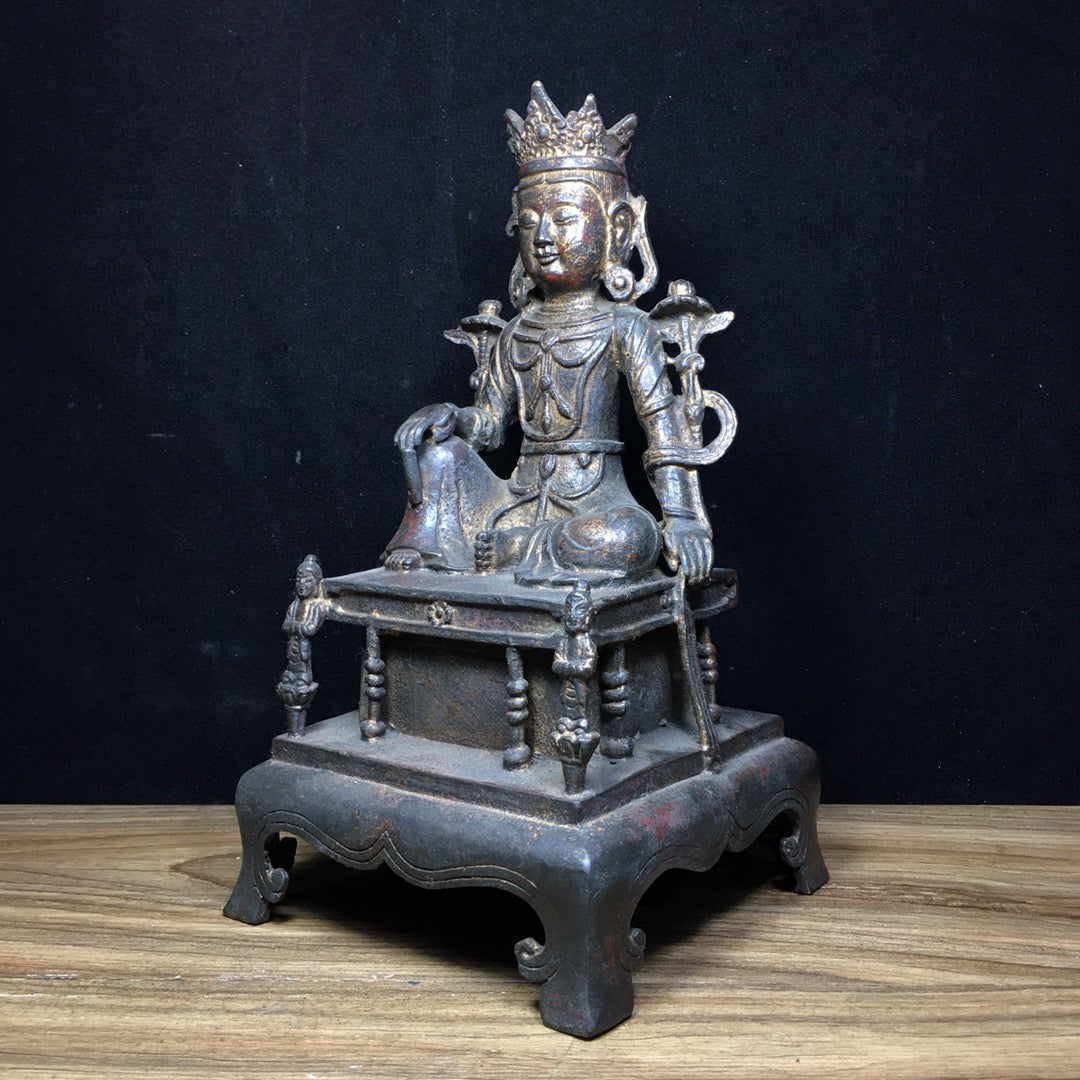 Chinese Antique Pure Copper Free Guanyin