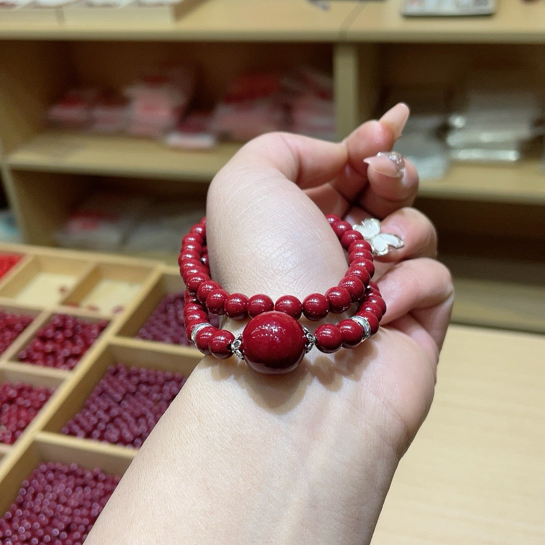 Vermilion sand purple sand double loop bracelet