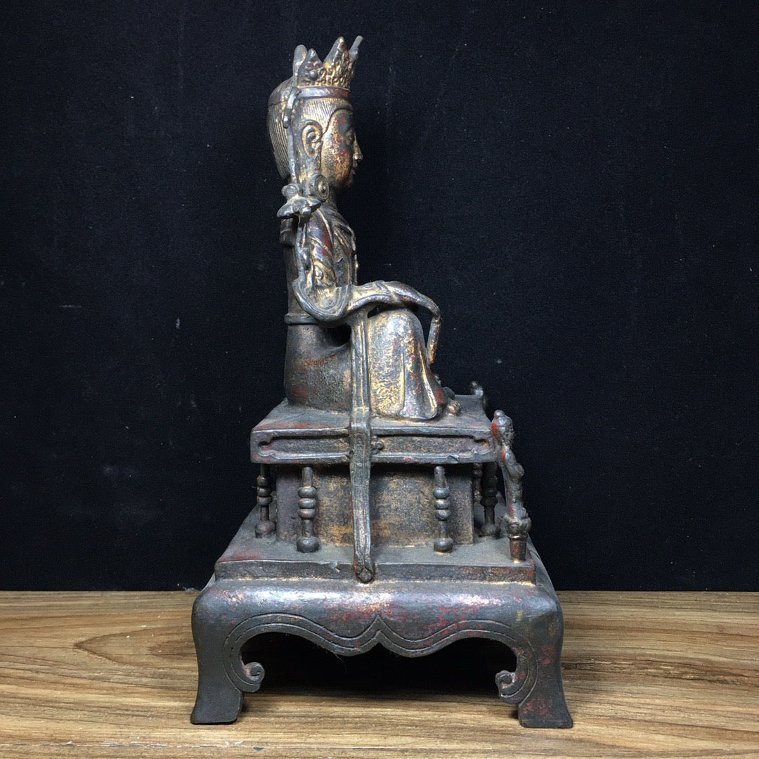 Chinese Antique Pure Copper Free Guanyin