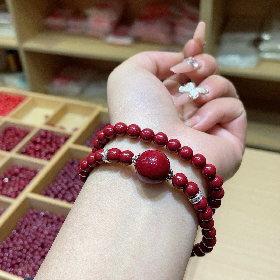 Vermilion sand purple sand double loop bracelet