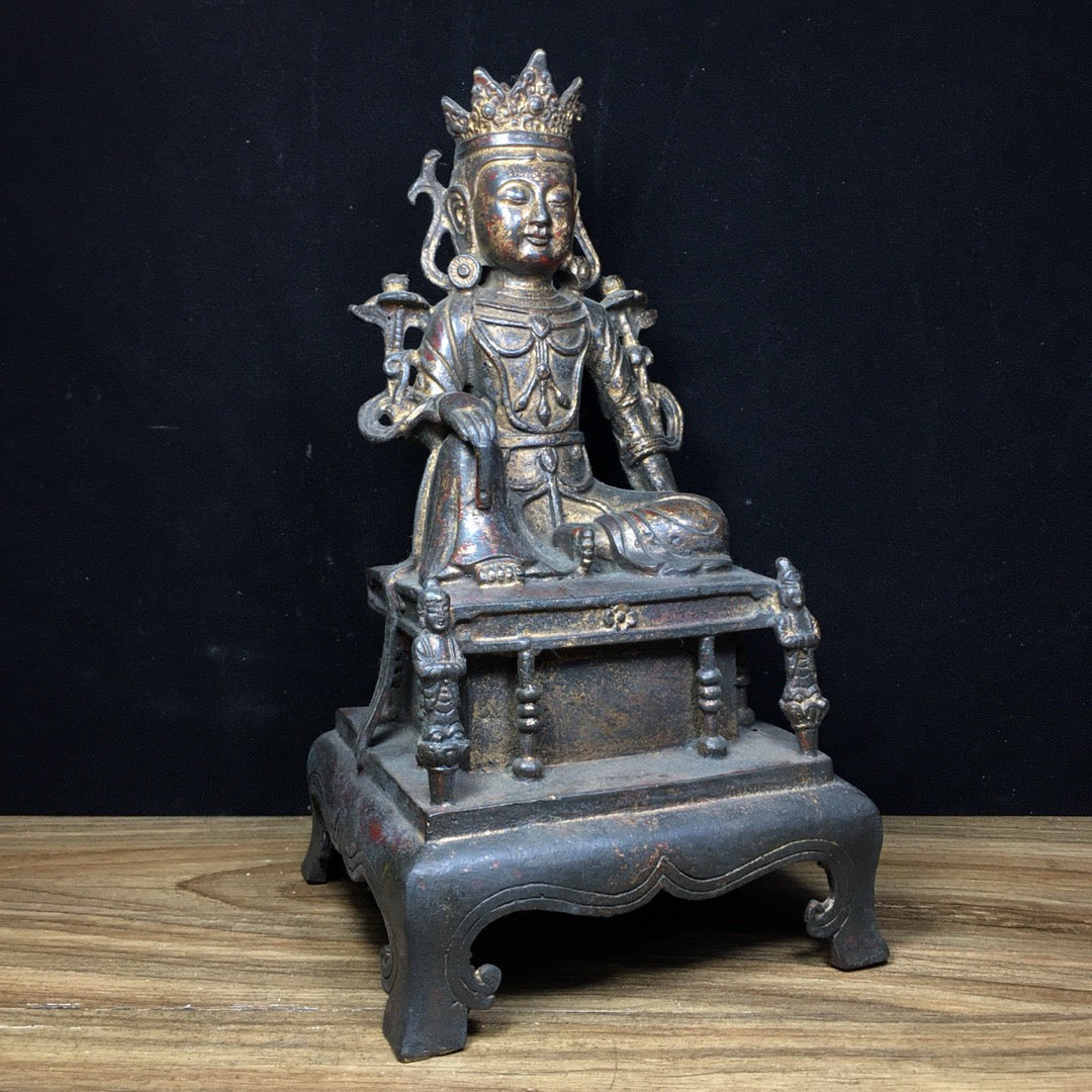 Chinese Antique Pure Copper Free Guanyin