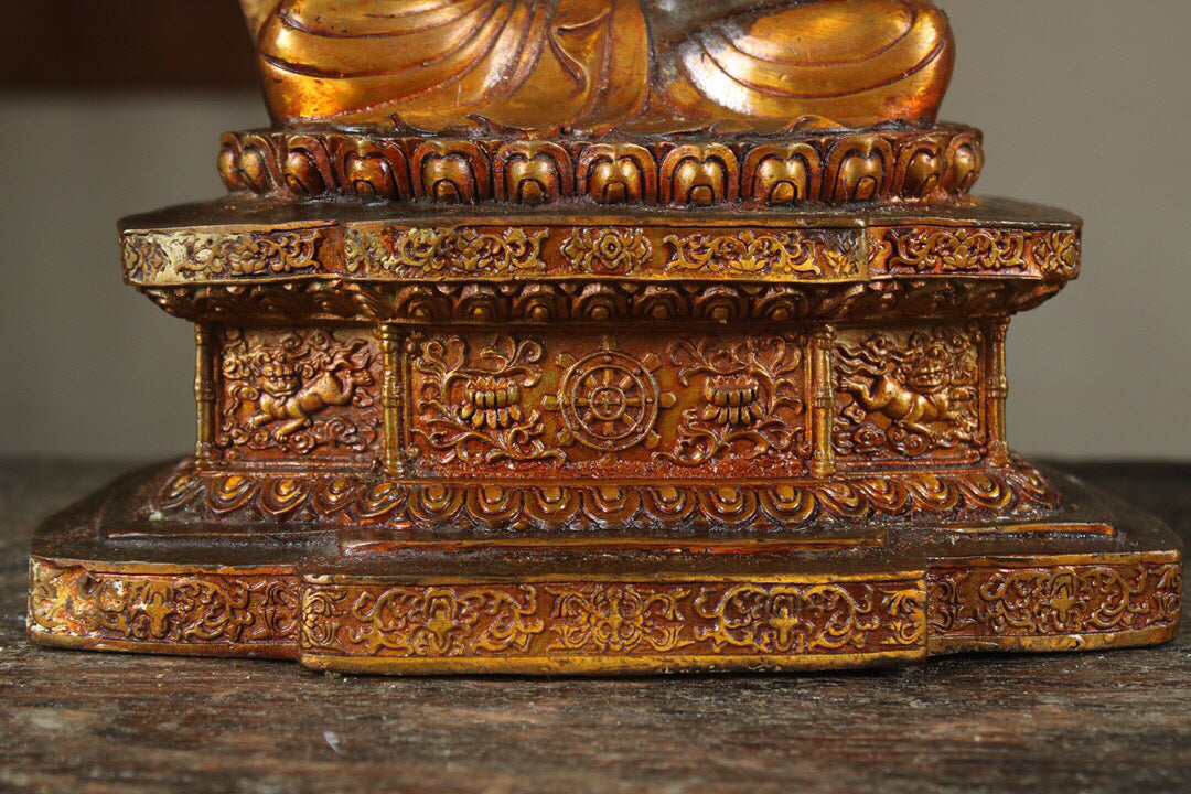 Chinese Antique Pure Copper Void Hidden Buddha Statue