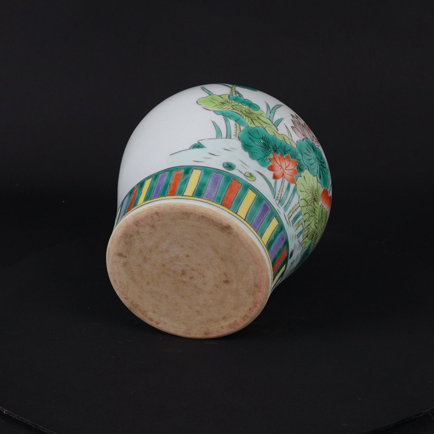 Pink Mandarin Duck Playing with Lotus Pattern Bright Pot