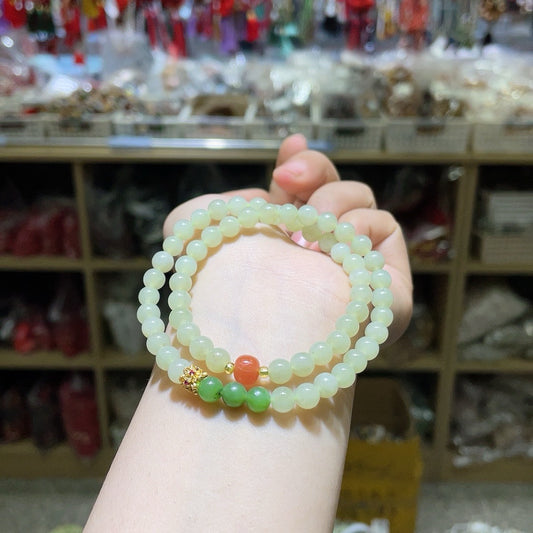 Hotan Jade Plus Jasper Hand String