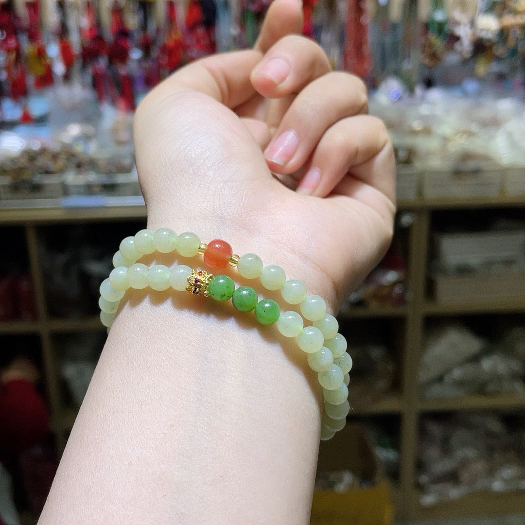 Hotan Jade Plus Jasper Hand String
