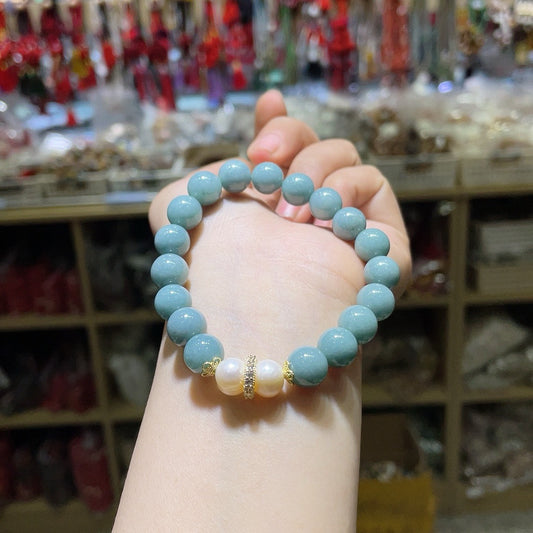 Blue water jade bracelet