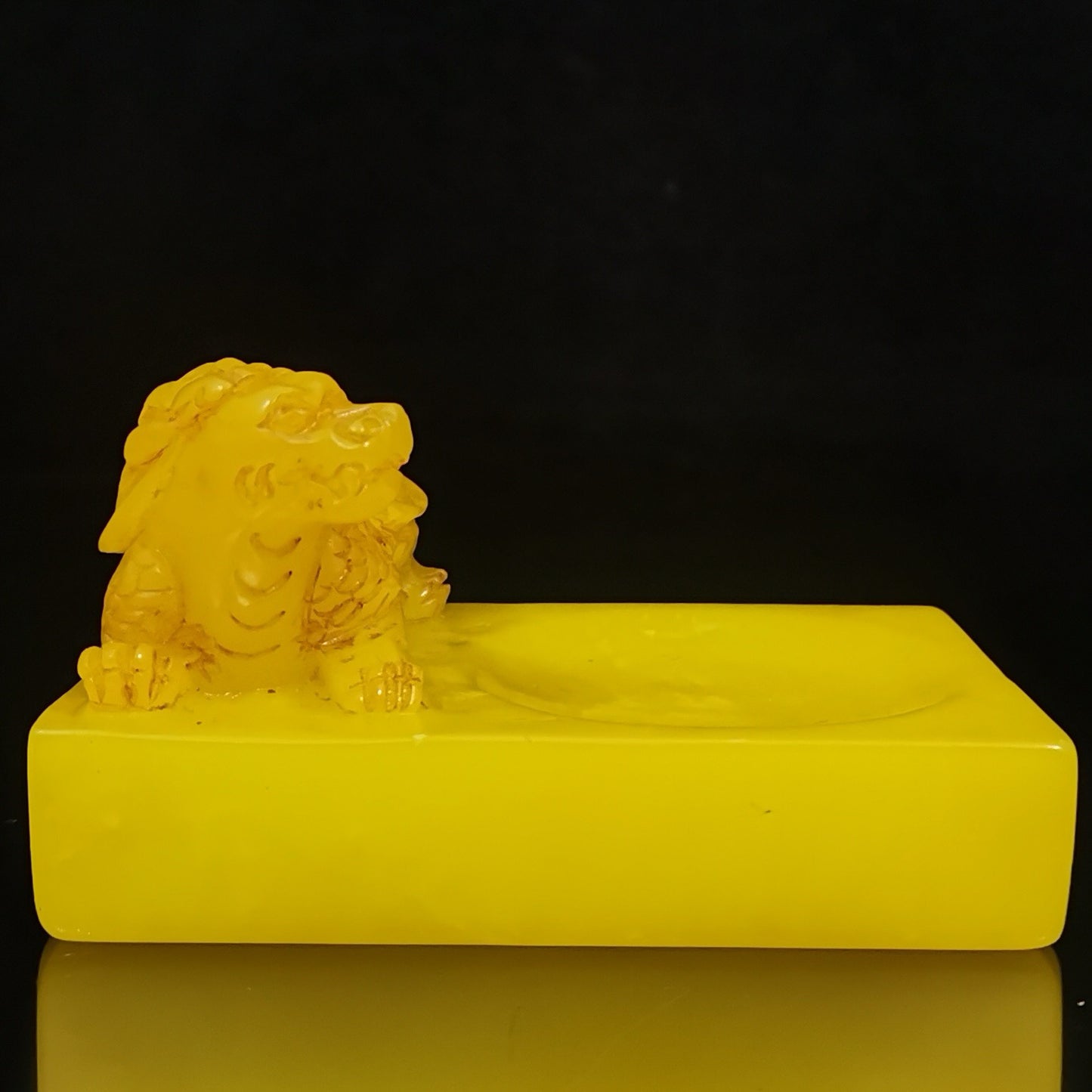 Chinese Antique Tian Huangshi Beast Inkstone