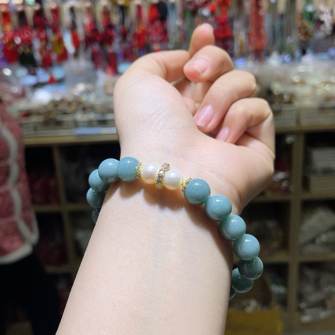 Blue water jade bracelet