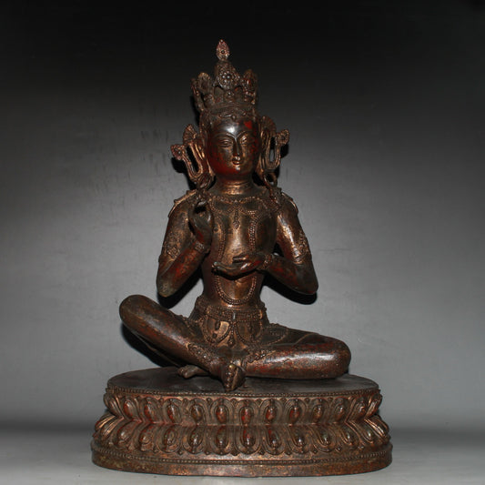 Pure copper Guanyin Buddha statue ornaments