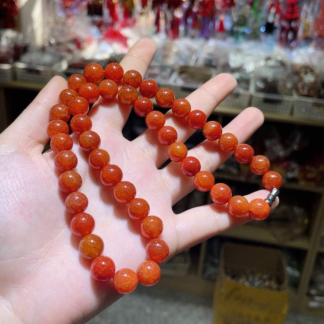 Dragon Scale Phoenix Blood Agate Necklace