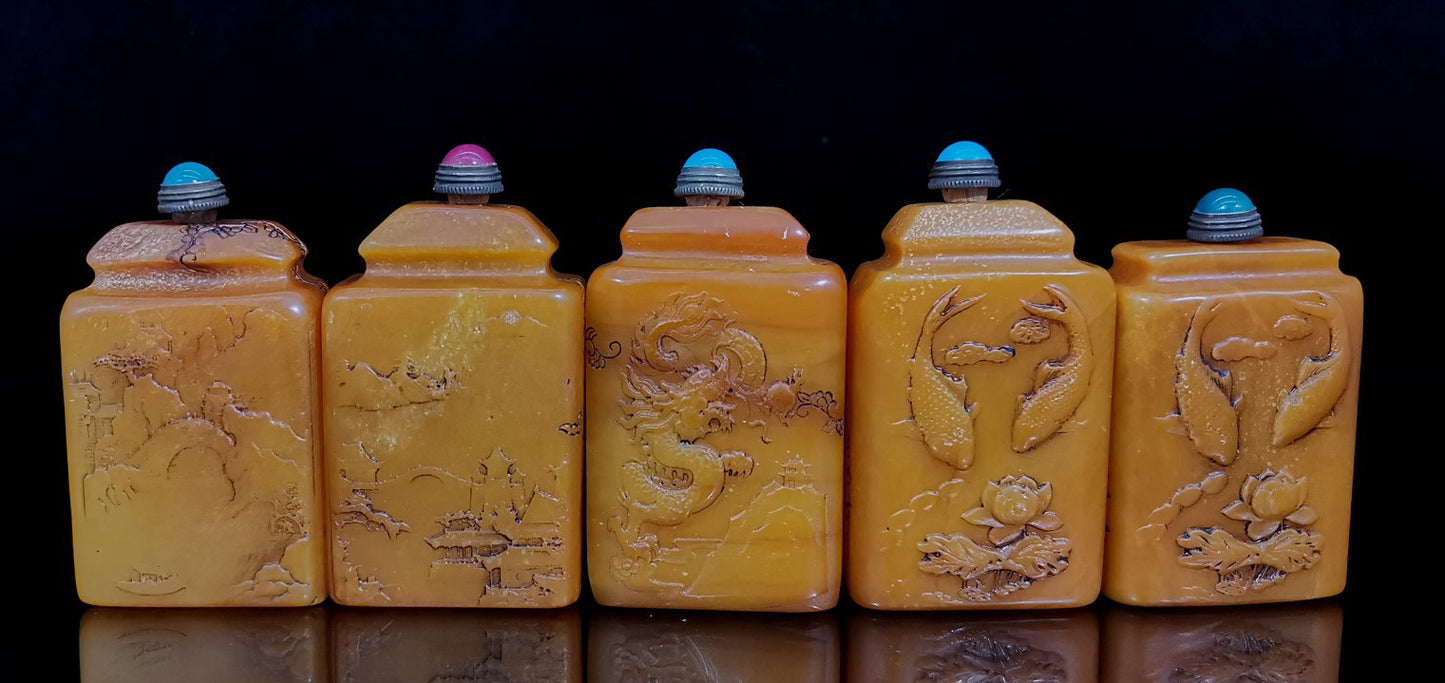 Chinese Antique Tian Huangshi Snuff Bottle