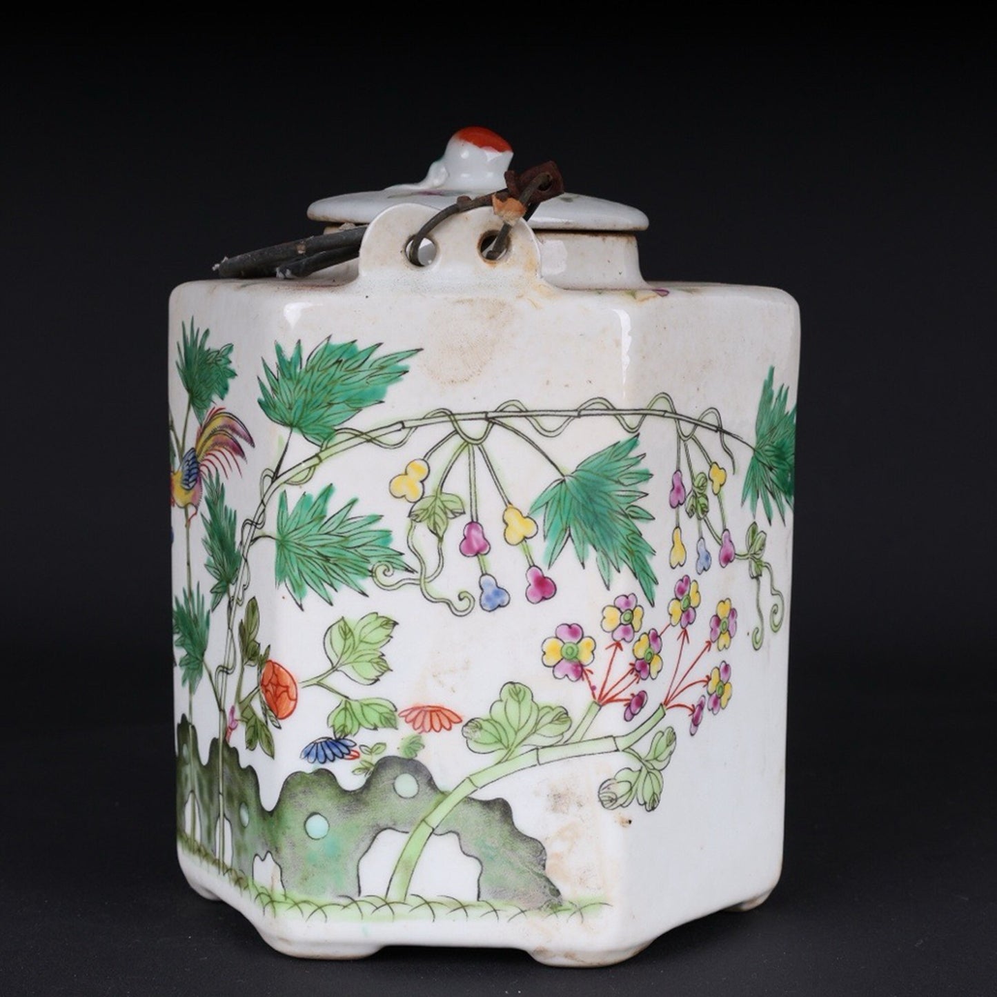 Pink Pastry Danhua Duozi Duofu Pattern Lifting Beam Pot