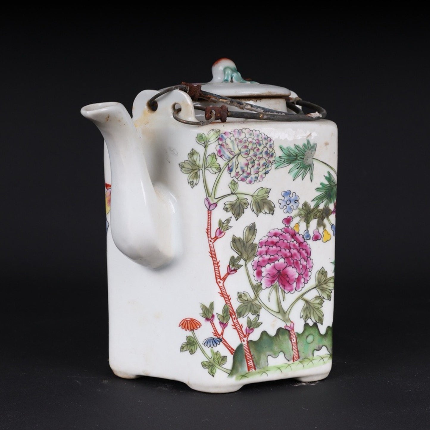 Pink Pastry Danhua Duozi Duofu Pattern Lifting Beam Pot