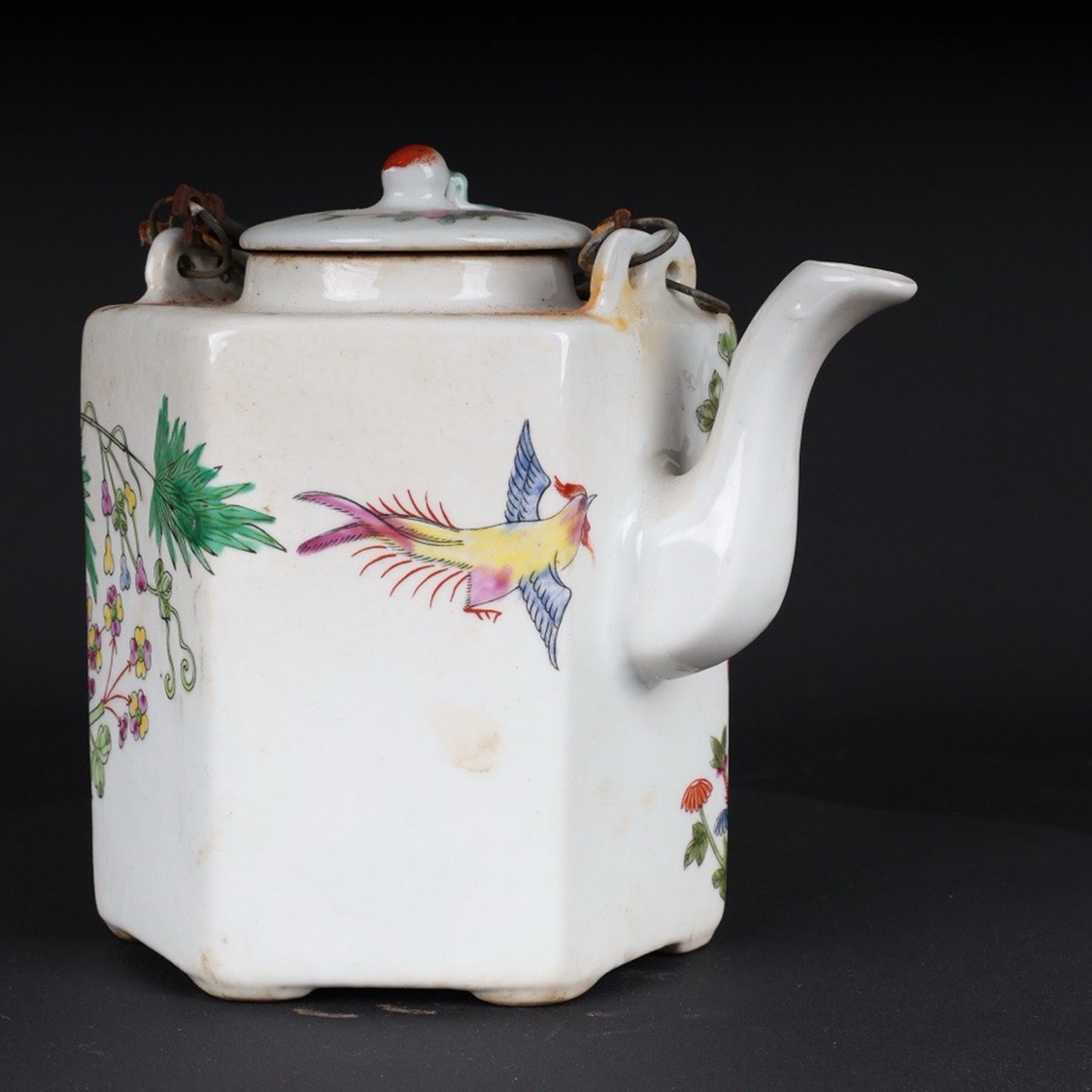 Pink Pastry Danhua Duozi Duofu Pattern Lifting Beam Pot
