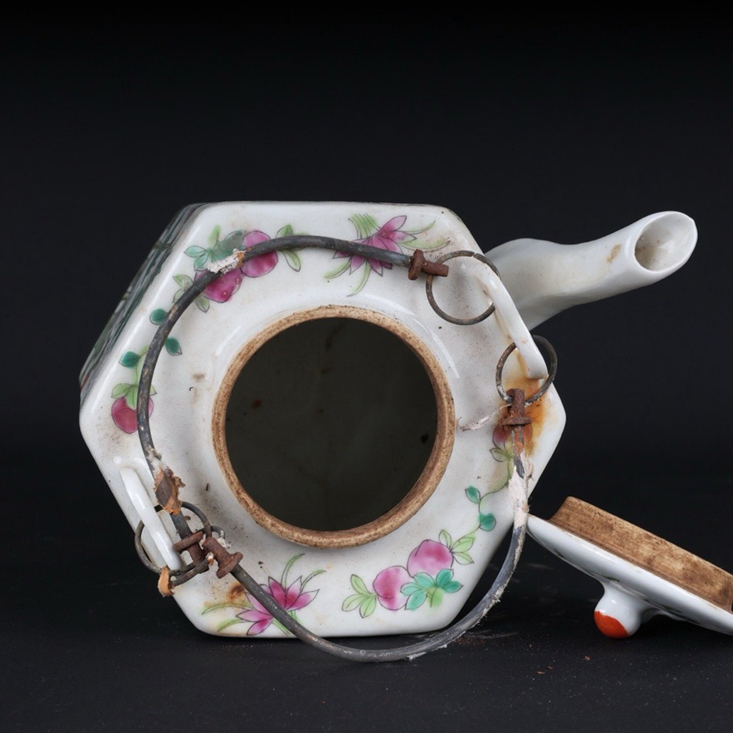 Pink Pastry Danhua Duozi Duofu Pattern Lifting Beam Pot