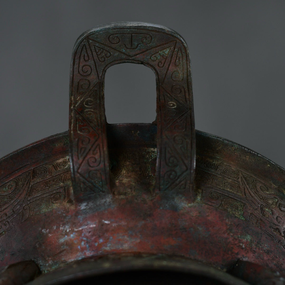 Chinese antique bronze fruit platter